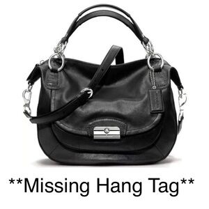 SOLD Coach Kristin Black Leather Satchel Crossbody Shoulder Bag Purse